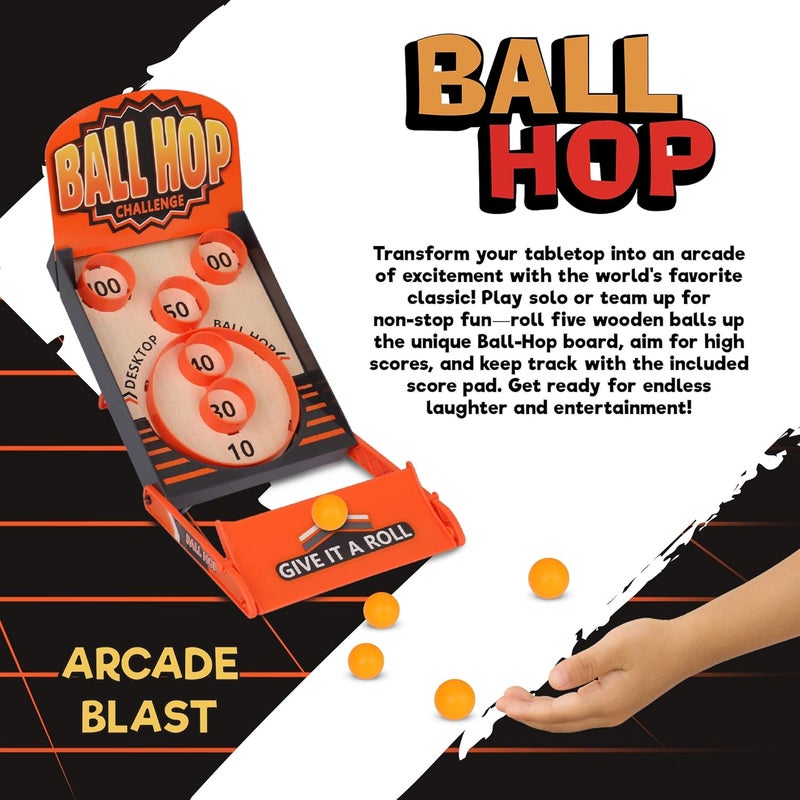 Point Games Ball Hop Game - Collapsible Arcade Games - Solo or Team Home Tabletop Game for Party Activity Birthday - Easy Setup (Small) - Image 3